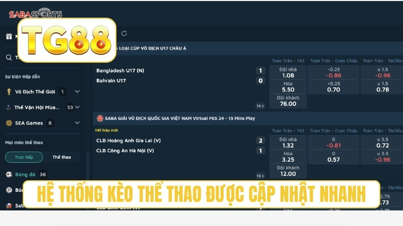 TG88 – Link TG88.COM Chính Thức, Đăng Ký Tặng 188K T6/2026 18 Hệ thống kèo thể thao được cập nhật nhanh