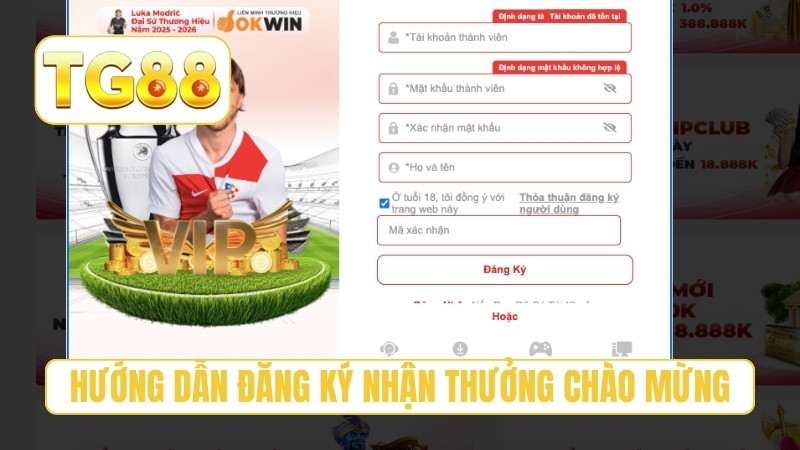 TG88 – Link TG88.COM Chính Thức, Đăng Ký Tặng 188K T6/2026 22 Hướng dẫn đăng ký nhận thưởng chào mừng